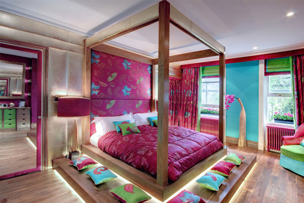 colorful bedroom